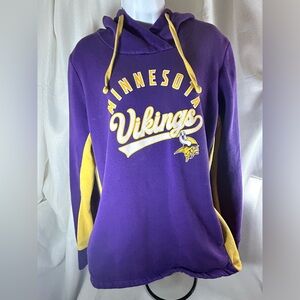 Fanatics fleece, Minnesota Vikings, purple and gold hoodie, long sleeves women’s